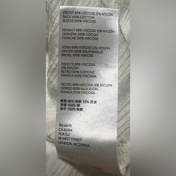 Anthropologie White Crinkle Button-Down Tunic Shirt Size S - Picture 9 of 10